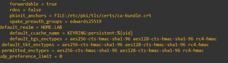 Kerberos configuration placeholder