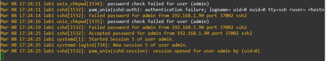journalctl output placeholder