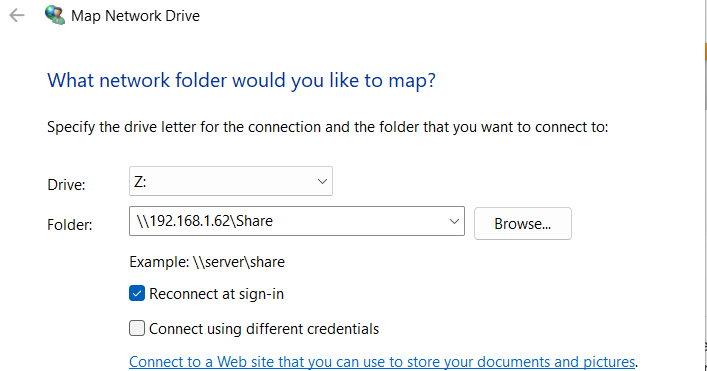 Windows mapped netwo